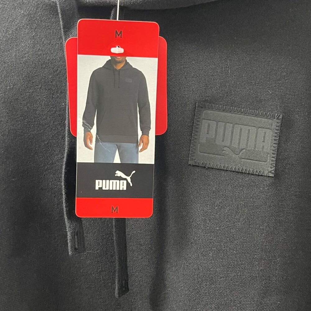 PUMA Men's Pullover Regular Fit Kangaroo Pocket Hoodie (Black,Medium), New - Picture 6 of 9